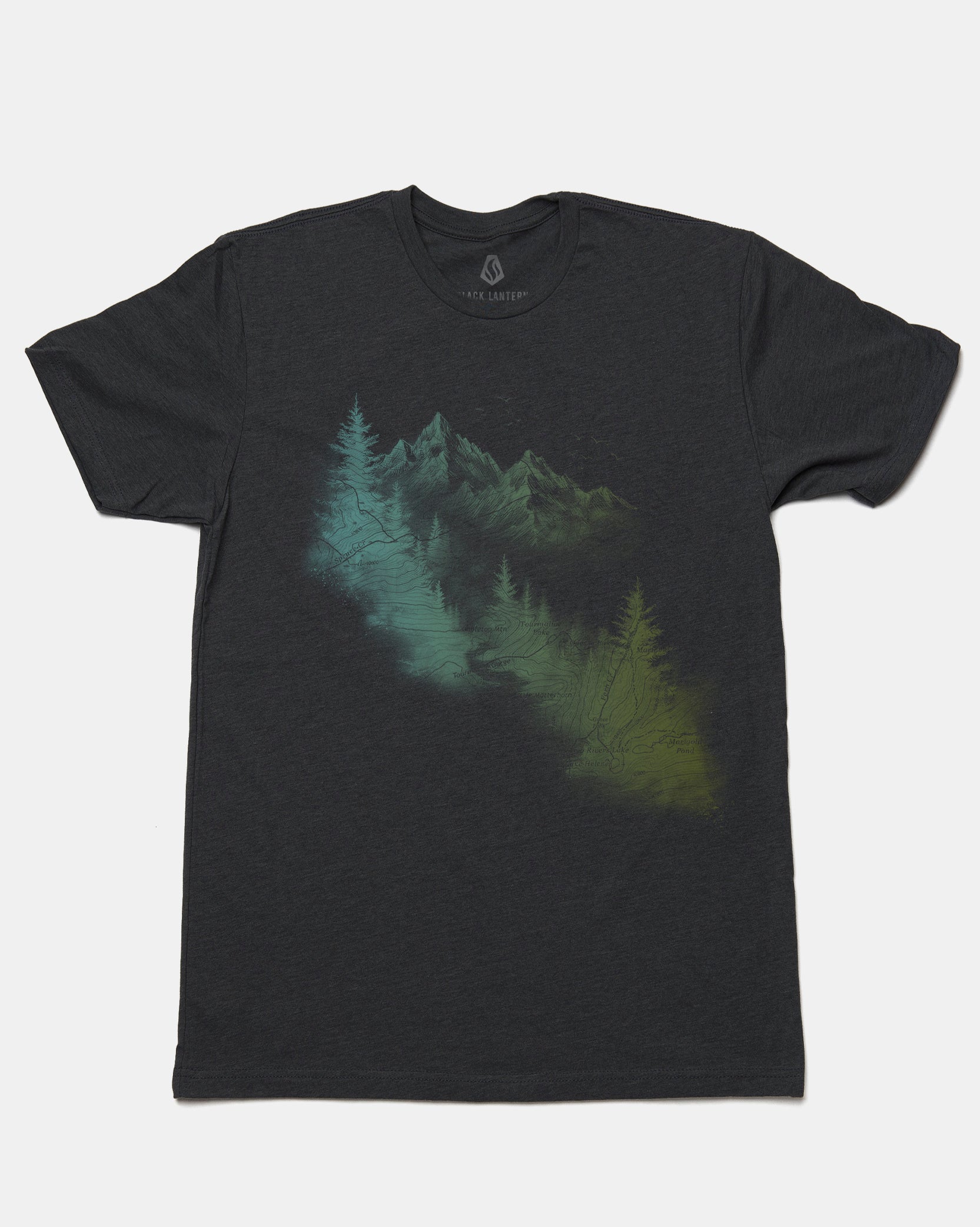 Men's Mountain Mist T-Shirt | Black Lantern