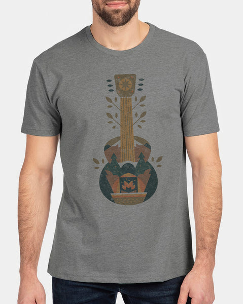 Mens Mountain Guitar Tshirt 1