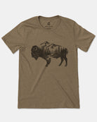Mens Topographic Bison Tshirt 2
