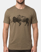 Mens Topographic Bison Tshirt 1