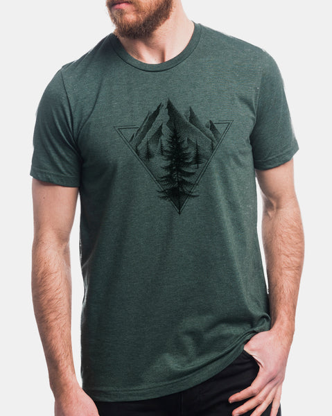 Mens Triangle And Pine Tshirt 1