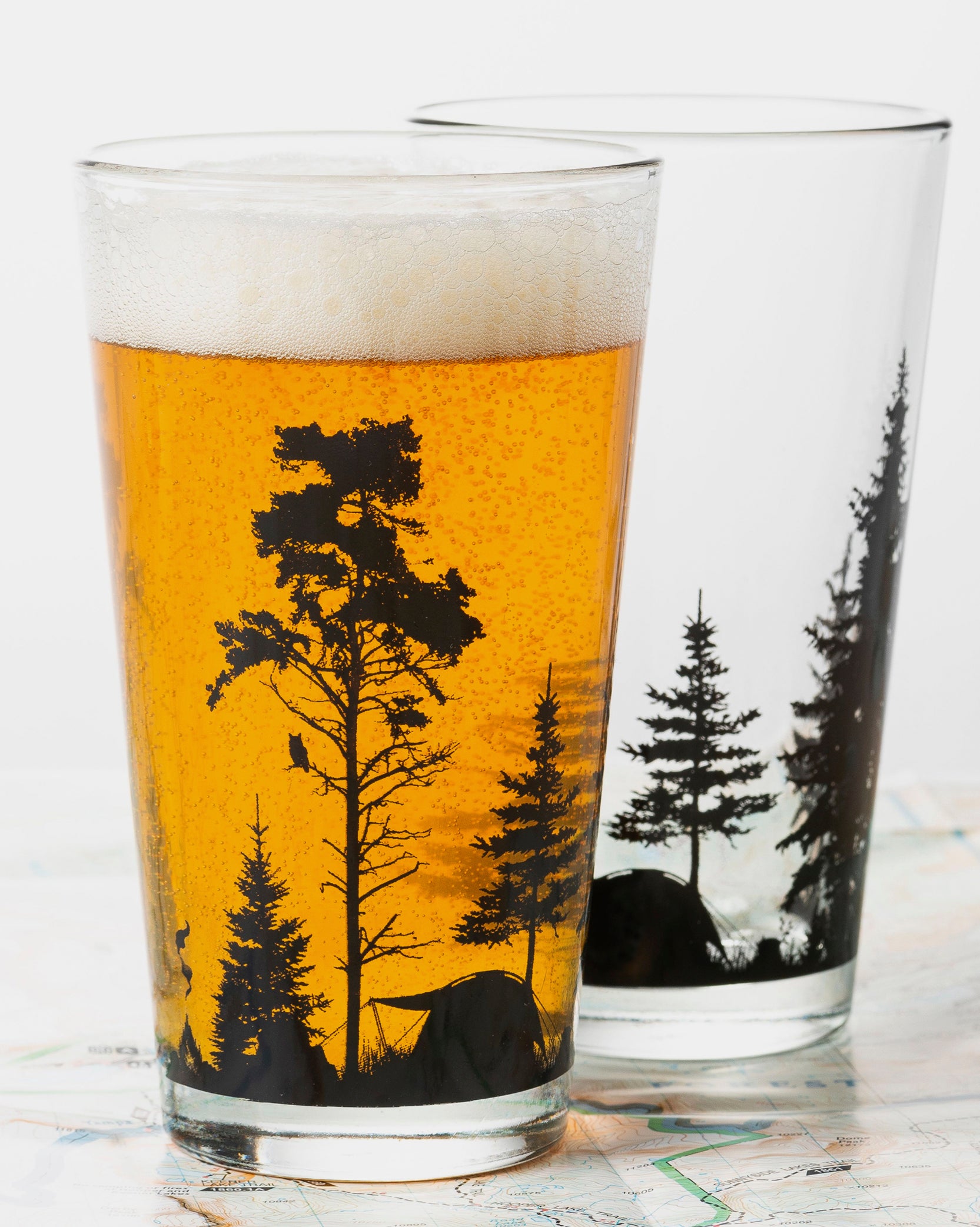 Black Lantern Pint Glasses
