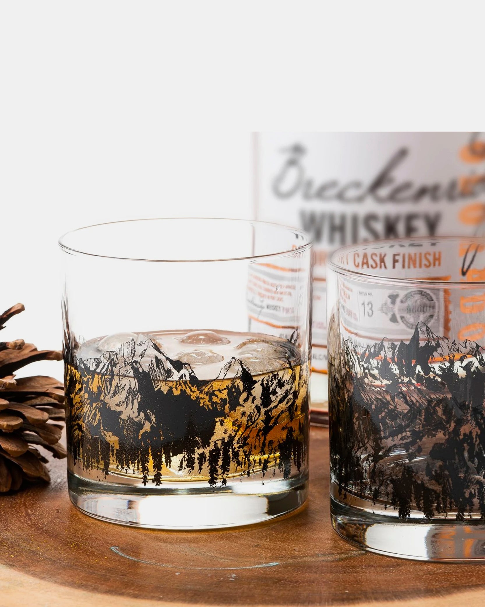 Mountain Range Whiskey Glasses – Black Lantern