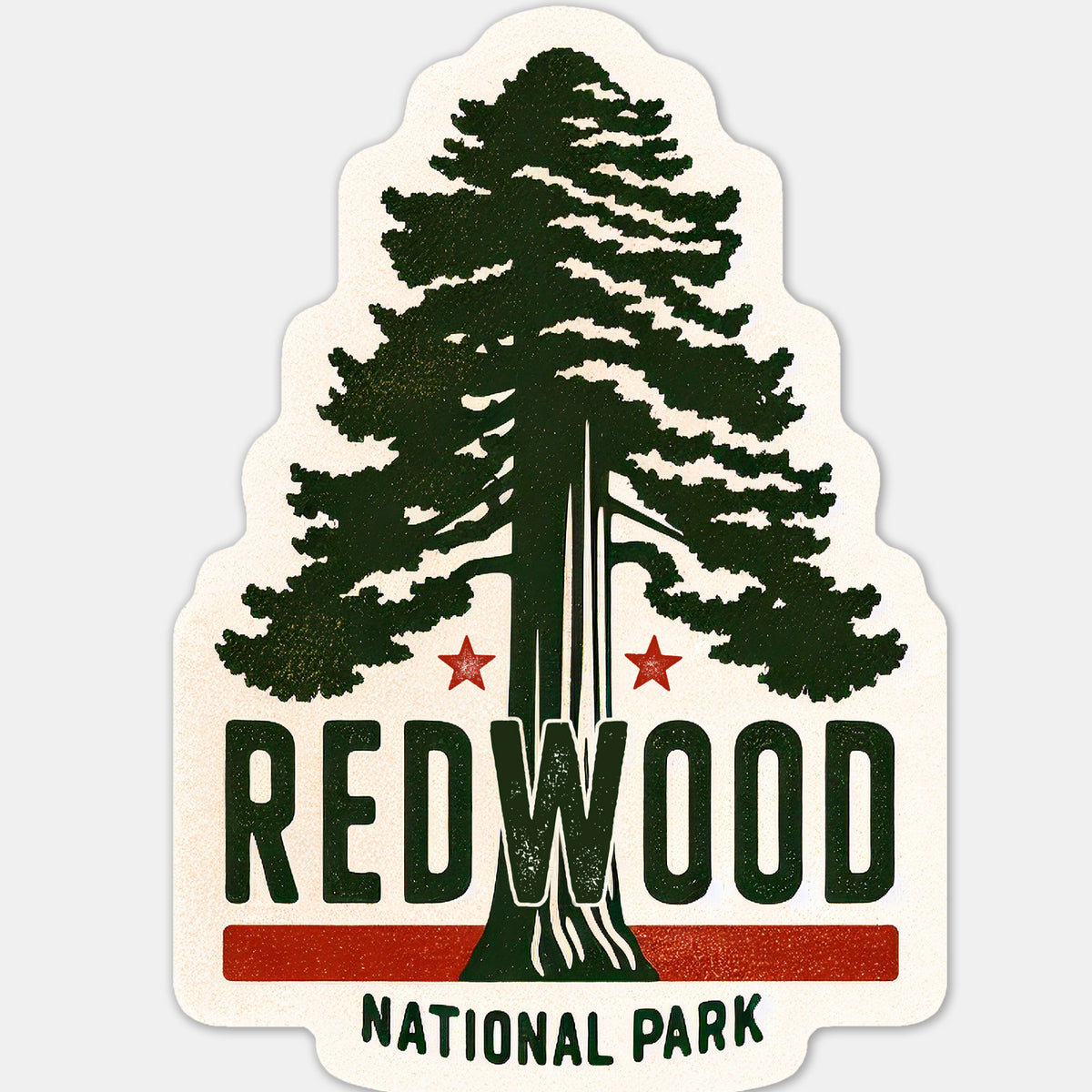 Redwood National Park Sticker | Black Lantern