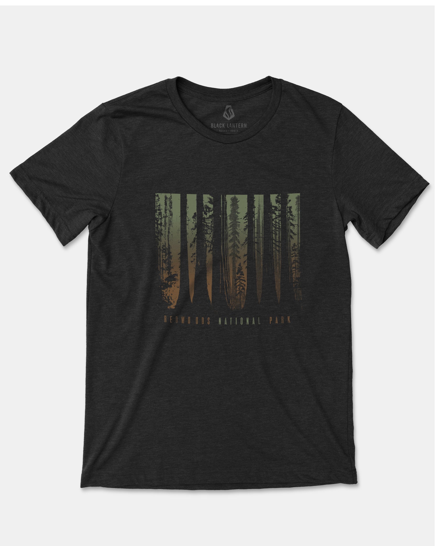 Men's Redwood National Park T-Shirt | Black Lantern