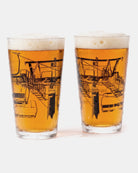 Ski Lift Pint Glasses Black 1