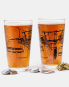 Ski Lift Pint Glasses Black 2