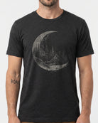 Topographic Crescent Moon Tshirt 1