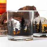 Bigfoot in the Forest Whiskey Set