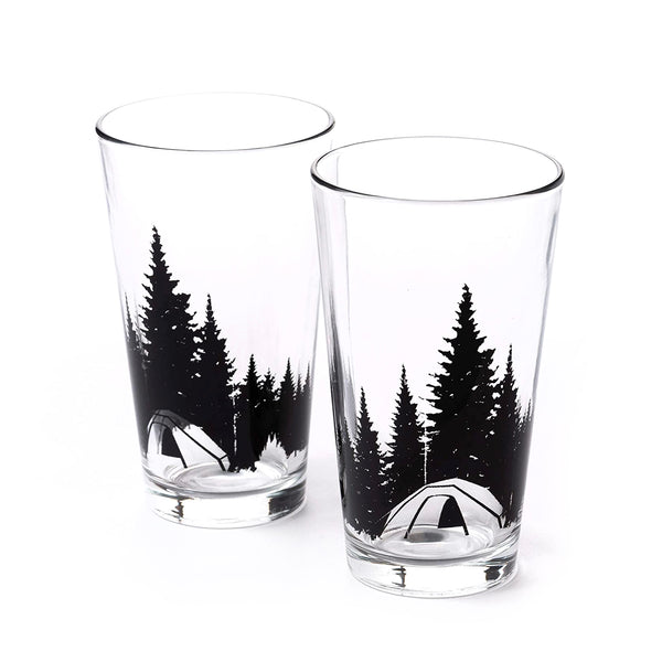 Camping in the Woods Pint Glass