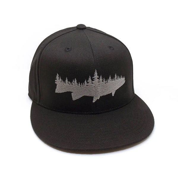 Fish and Forest Hat Black