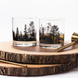 Forest Landscape Whiskey Glasses