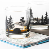 Mountain Camping Whiskey Glasses