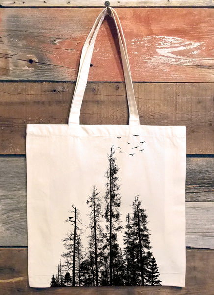 Pine Tree Forest Tote Bag