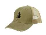 Split Tree Distressed Trucker Hat
