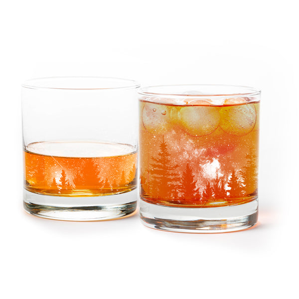 Stars and Night Landscape - Outer Space Themed Drinking Glasses