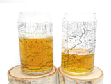 Yellowstone Map Can Glasses