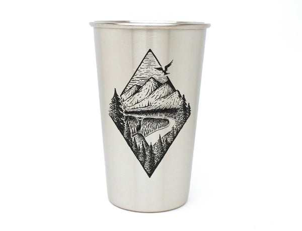 River Mountain Forest Stainless Pint